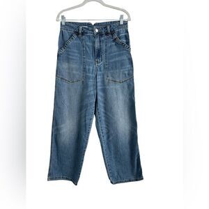 Anthropologie Pilcro Denim High Waist Carpenter Cropped Jeans| Size 27
